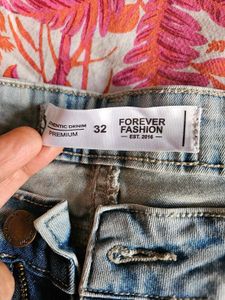 Washed Blue Denim Jeans