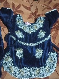 Festive Velvet Ethnic Dress
