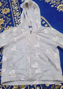 Cute Bunny Print Hoodie