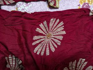 Maroon Printed Short Kurti