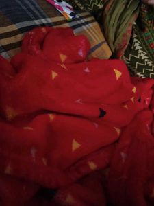 red baby blanket