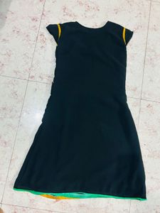 Black Embroidered Kurta