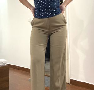 High-Waisted Wide-Leg Trousers