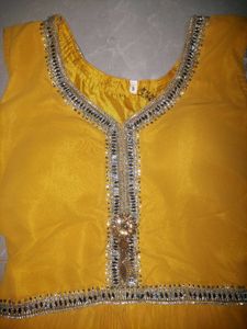 Elegant Yellow Embellished Ethnic Gown