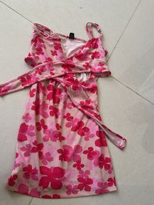 Cute Floral Print Mini Dress