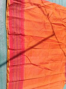 Elegant Orange  🧡 saree