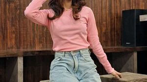 Cute Pink Long Sleeve Top