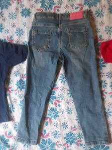 Girls' 2 Tops &amp; Jeans Set