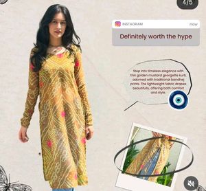 Boho Bandhani Print Kurti