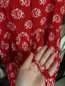 Red Printed Kurta