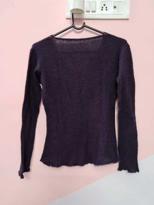 Purple Flower Sweater