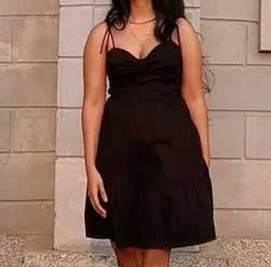 Chic Black Spaghetti Strap Mini Dress