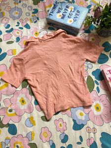 Peachy Pink Collared Top