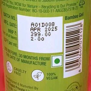 WOW Skin Science Korean Bamboo Gel