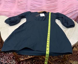 Elegant V-Neck Puff Sleeve Dress