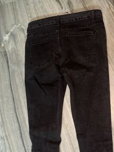 Stylish Distressed Black Jeans