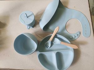 Baby Feeding Set - Bib, Plate, Bowl & Cup