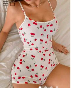Cute Cherry Print Sleep Romper