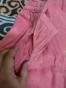 Elegant Pink Kurta Set with Pants