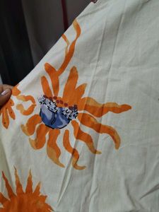 Boho Sun &amp; Nature Print Midi Dress