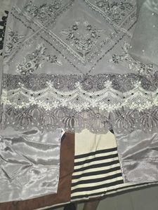 Elegant Grey Embroidered Kurta Set