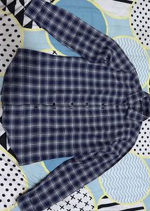 Men's Navy Plaid Long Sleeve Shirt