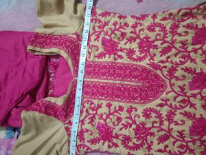 Lakhnawi Chickenkari Winter Suit Shalwar  Dupat