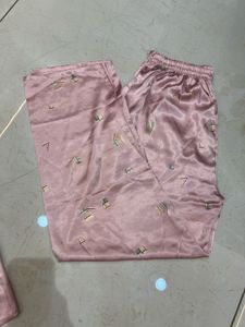 Silky Pink Pajama Set