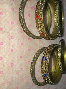 Exquisite Embellished Bangles Set