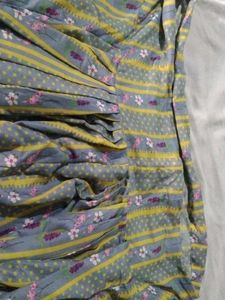 Brown Floral Print Kurta