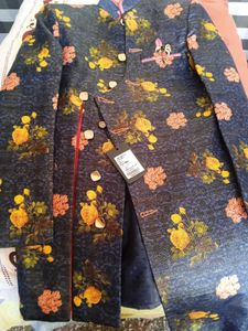 Floral Print Ethnic Sherwani Set