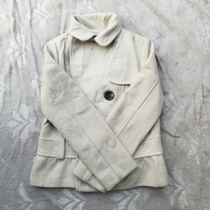 White Peacoat Jacket