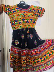 Black Embroidered Ethnic Garbha set
