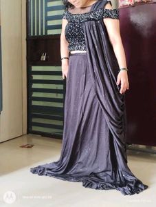 Stunning Black Sequined Saree