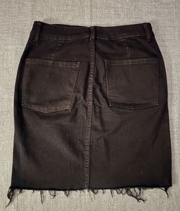 Black Denim Mini Skirt
