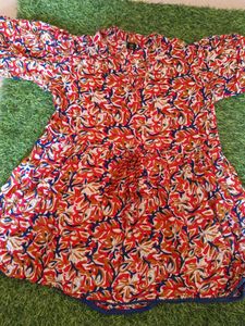 Bohemian Floral Print Kurta short