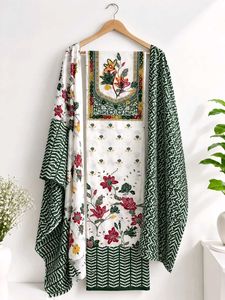 Beautiful Floral Kurta Set with Dupatta
