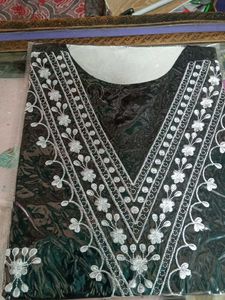 V Neck Embroidery Work Kurti
