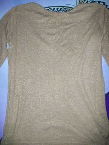 Sparkly Gold Long Sleeve Top
