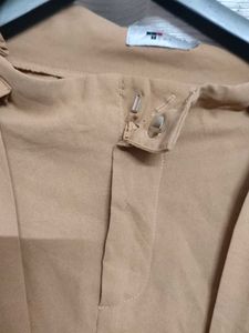 Cute Tan Casual Cropped Pants