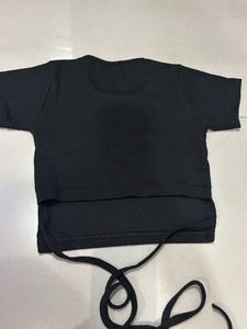 Ribbed Black Crop Top