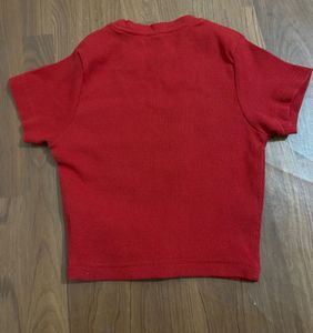 Red Los Angeles 1998 Crop Top