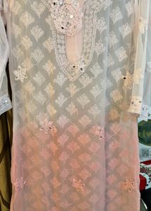 Pink Dual Shade Mirror Kurta