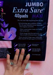 Jumbo Extra Sure 40 Pads For Women