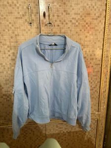 Blue Quarter Zip Sweatshirt