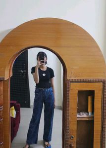 Women's Blue Wide Leg Jeans