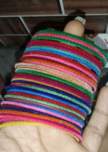 Vibrant Set of Multi-Color Bangles