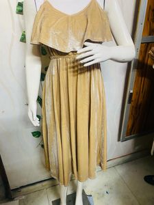 Velvet stylish, middi  dress for girls
