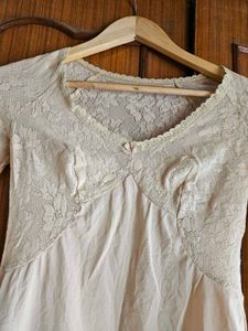 Vintage Lace Trim Slip Dress