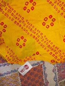 Vibrant Yellow Bandhani Kurti